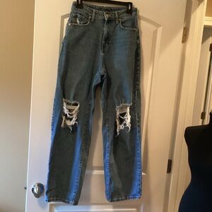 Highest Rise Baggy Blue Jeans Size 4/27